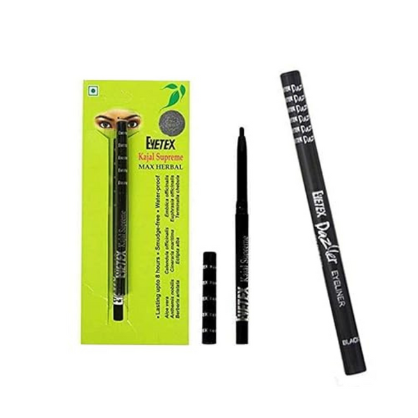 Eyetex Dazller Kajal & Eyeliner Black - 30 gms