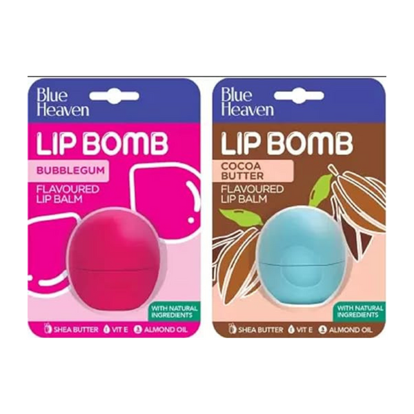 Blue Heaven Lip Bomb Bubble Gum & Cocoa Butter Combo - 16 gms Each