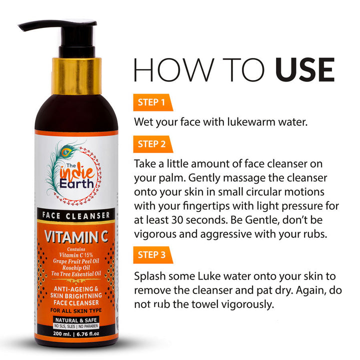 The Indie Earth Vitamin C Face Cleanser - 200 ml
