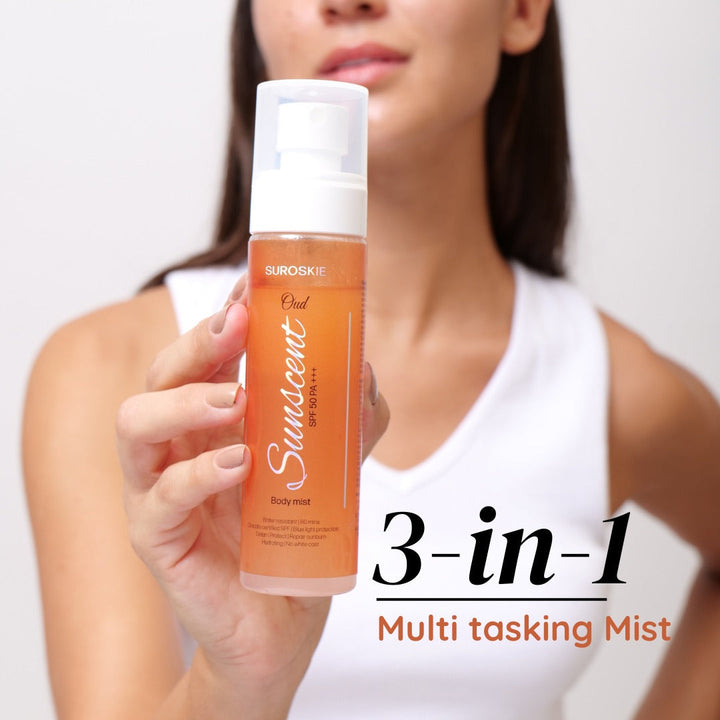 Sunscent Oud Sunscreen Body Mist with SPF 50 PA+++