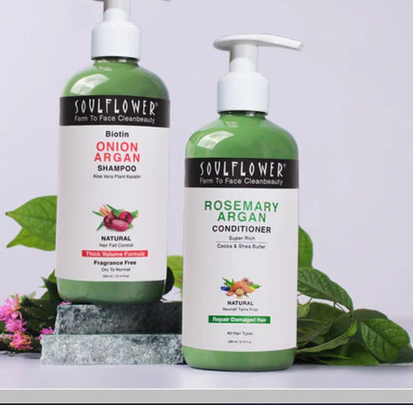 Soulflower Hair Growth & Hair Fall Shampoo & Conditioner Combo