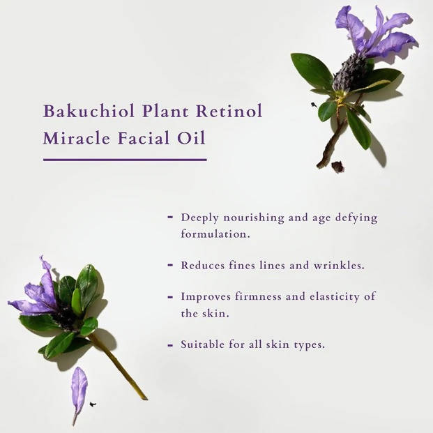 Lotus Organics+ Bakuchiol Plant Retinol Miracle Face Oil - 15 ml