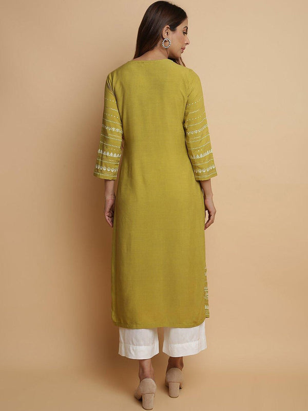 Biba Ethnic Motifs Printed Straight Kurta with Palazzos