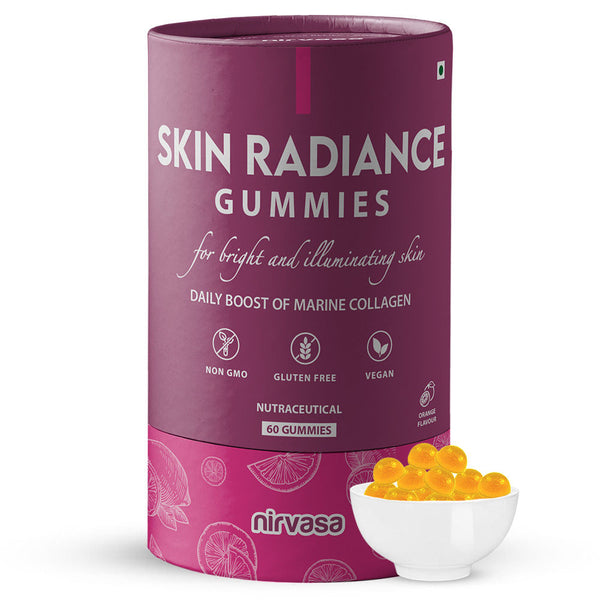 Nirvasa Skin Radiance Gummies- Orange Flavour - 60 gummies