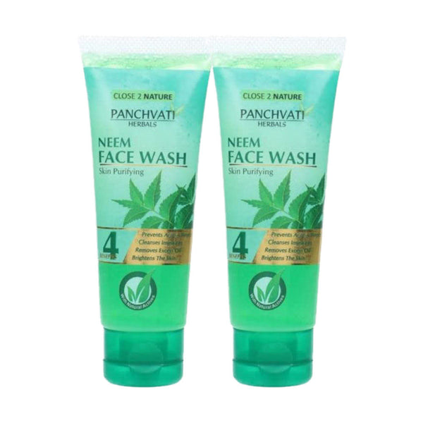 Panchvati Herbals Neem Face Wash - 60 ml (Pack Of 2)