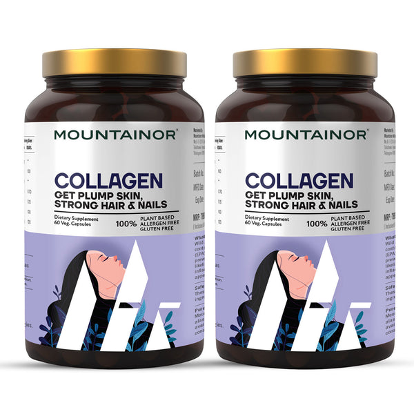 Mountainor Collagen Capsules For Skin & Hair Pack of 2 - 60 Caps