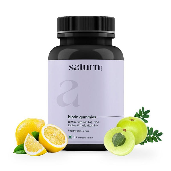 Saturn by GHC Anti Hair Fall Biotin Gummies Hair Growth and Skin Glow - 30 gummies