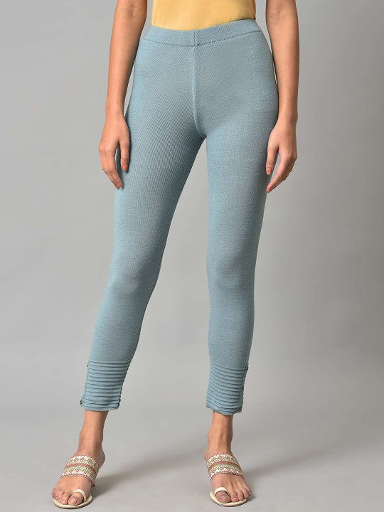 W Acrylic Ankle-Length Leggings