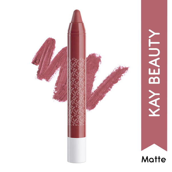 Kay Beauty Matteinee Matte Lip Crayon Lipstick Scripted - 1.8 gms