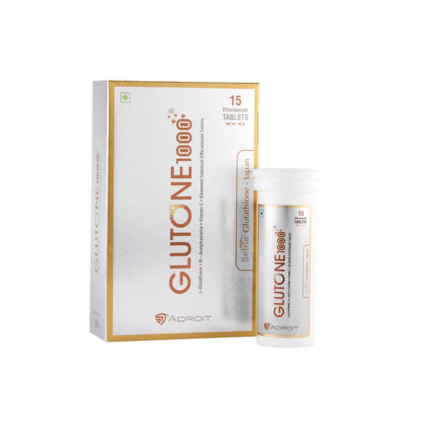 Glutone 1000 Setria L-Glutathione & Vitamin C Effervescent Tablets - 15 Tablets