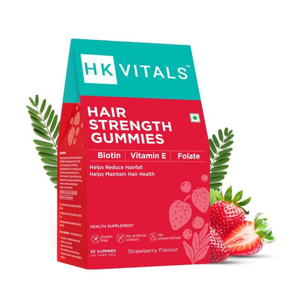 HealthKart Hk Vitals Biotin Hair Gummies Strawberry Flavour