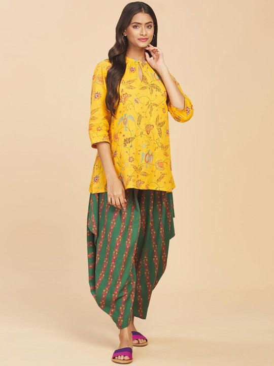 Fabindia Women Floral Printed Pure Cotton Kurti
