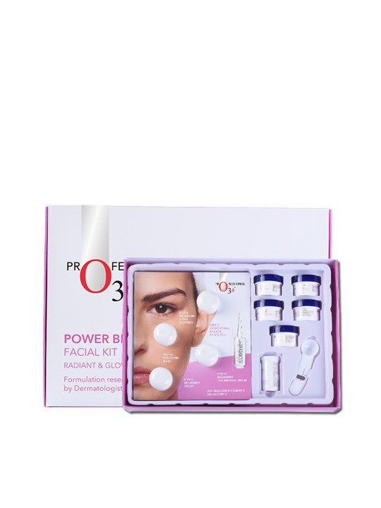 O3+ Power Brightening Facial Kit for Dirt Dust and Dead Skin - 163 gms