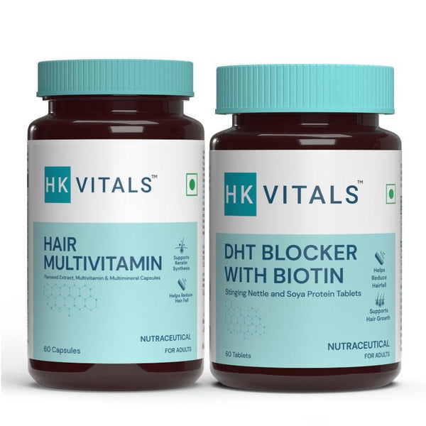 HealthKart HK Vitals Hair Multivitamin & DHT Blocker with Biotin Combo