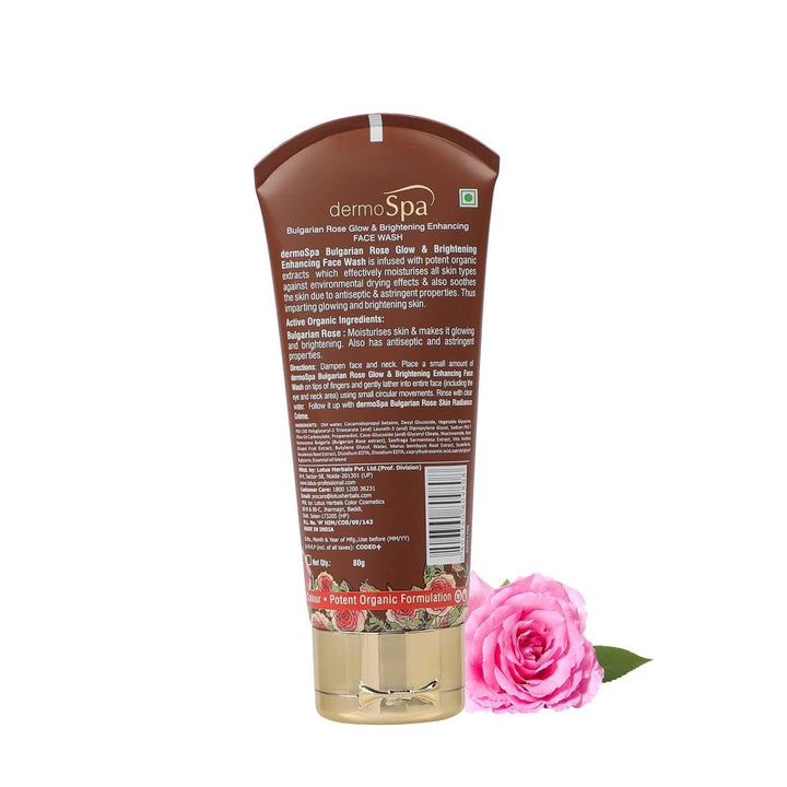 Lotus Professional Dermo Spa Bulgarian Rose Glow & Brightening Enhancing Face Wash - 80 gms