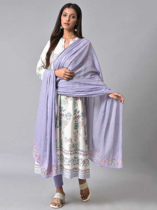 W Floral Printed Dupatta