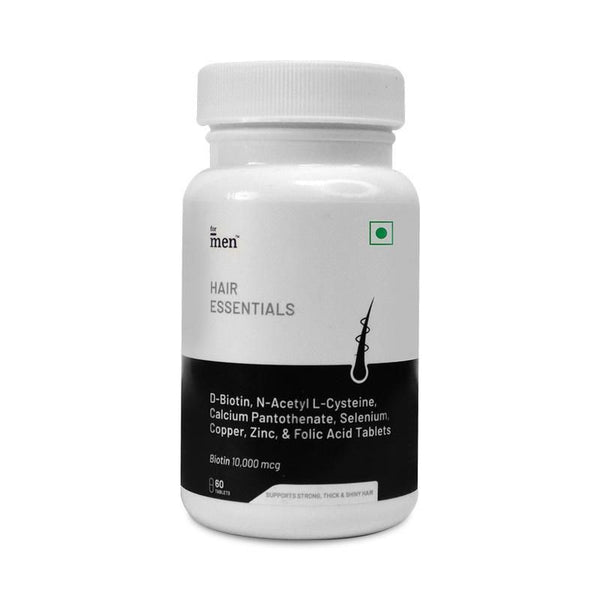 ForMen Hair Essentials Biotin 10,000mcg Hair Growth Tablets - 60 Tablets