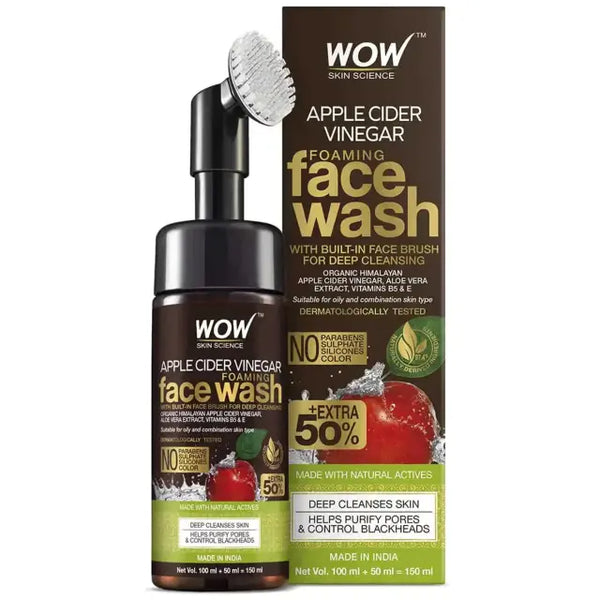 Wow Skin Science Apple Cider Vinegar Face Wash - 100 ml