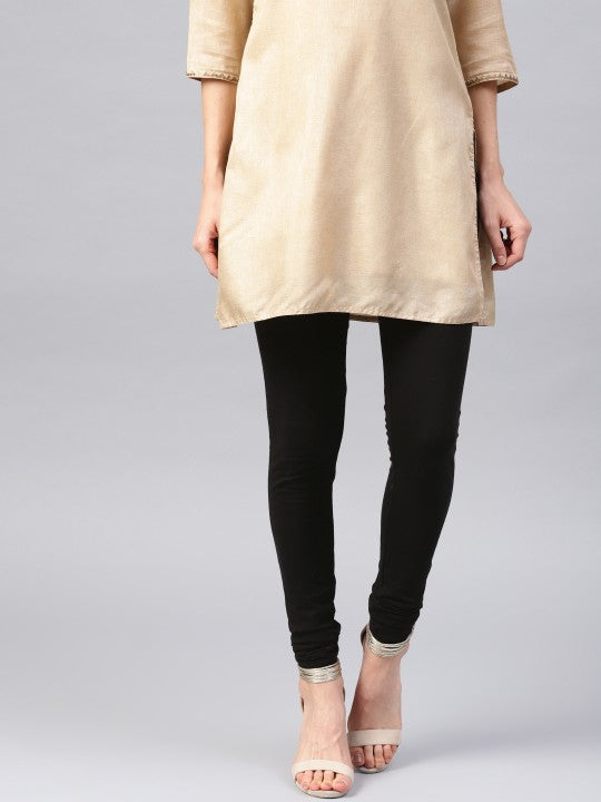 W Women Solid Cotton Leggings