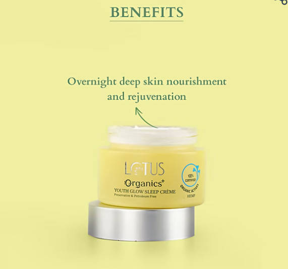 Lotus Organics+ Hemp Youth Glow Sleep Crème