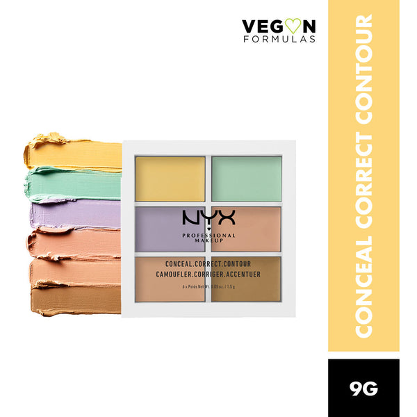 NYX Professional Makeup Conceal, Correct, Contour Palette Correcting Concealer - 9 gms