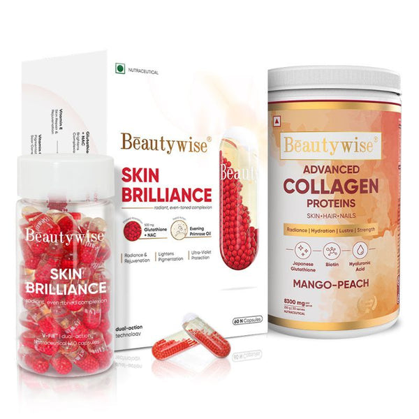 Beautywise Skin Brilliance & Collagen Proteins Mango Peach Combo