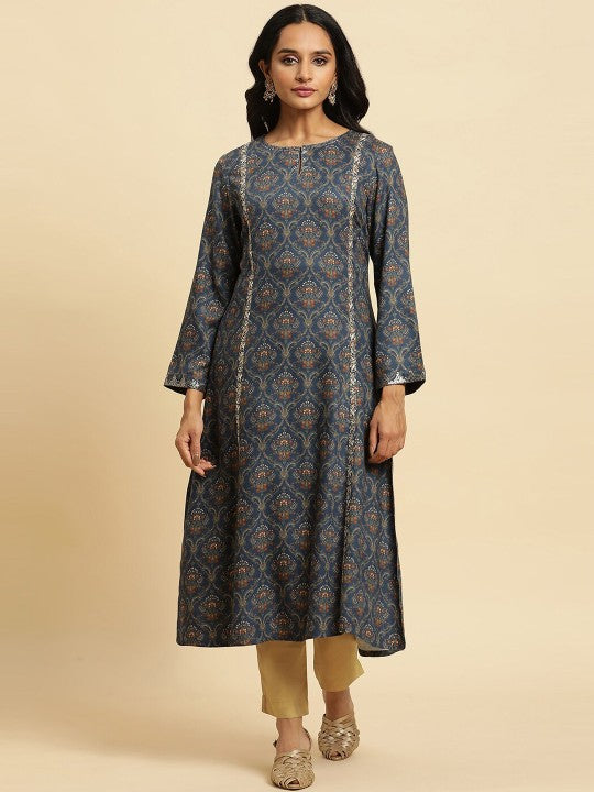 W Floral Printed A Line Kurta