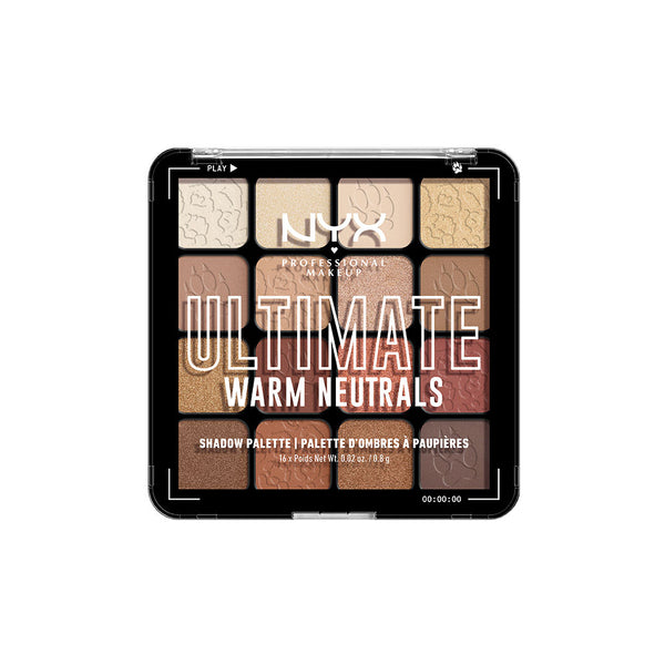 NYX Professional Makeup Ultimate Shadow Palette - Warm Neutrals - 13.6 gms