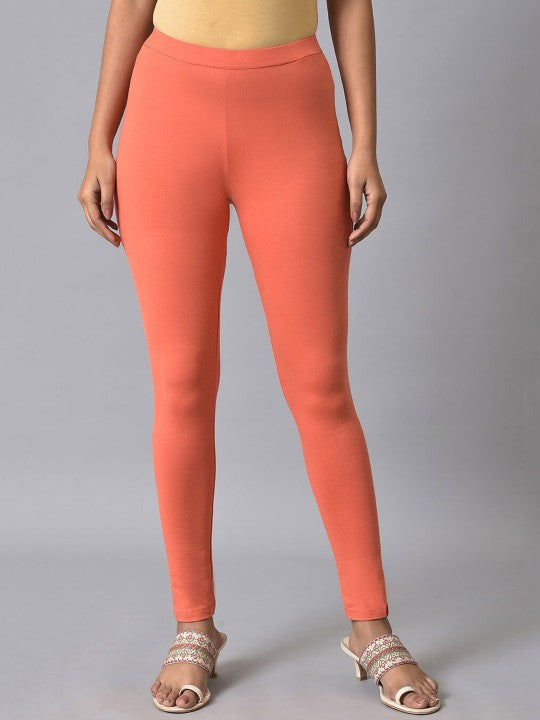 W Ankle-Length Leggings - Orange