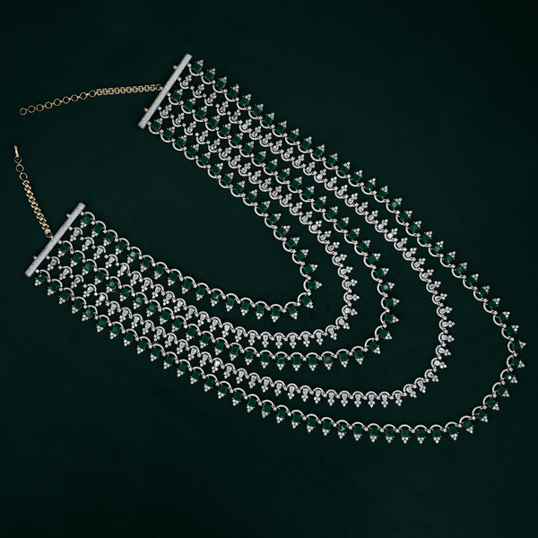 CZ Exclusive 4-Layered Long Necklace Set