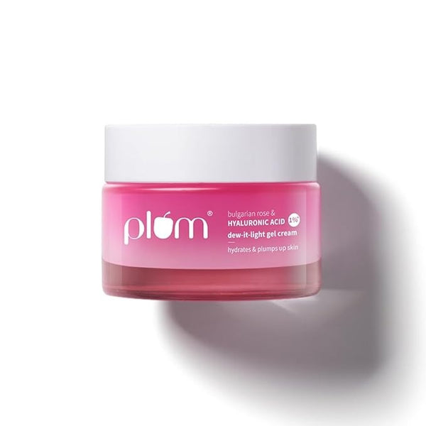 Plum 1% Hyaluronic Acid & Bulgarian Rose Dew-It-Light Gel Cream - 50 gms
