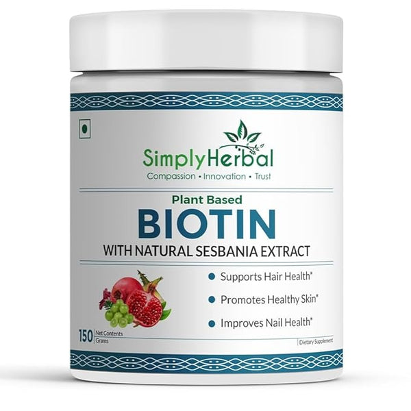 Simply Herbal Natural Biotin Powder Healthier Skin - 300 gms