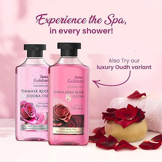 Dabur Gulabari Shower Gel-Damask Rose & Jojoba Oil - 250 ml