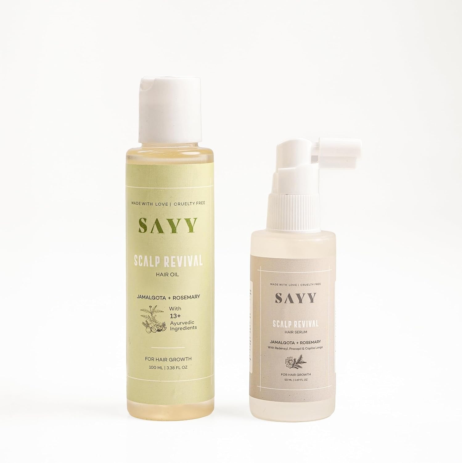 SAYY Scalp Revival Hair Serum & Rosemary Oil Combo – Veeha Beauty