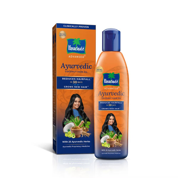 Parachute Advansed Ayurvedic Coconut Hair Oil With Neem Amla Bhringraj & 22 Natural Herbs - 190 ml