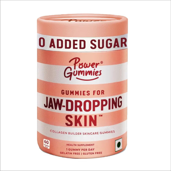 Power Gummies Jaw Dropping Skin Collagen Builder Gummies & Glutathione - 60 gummies