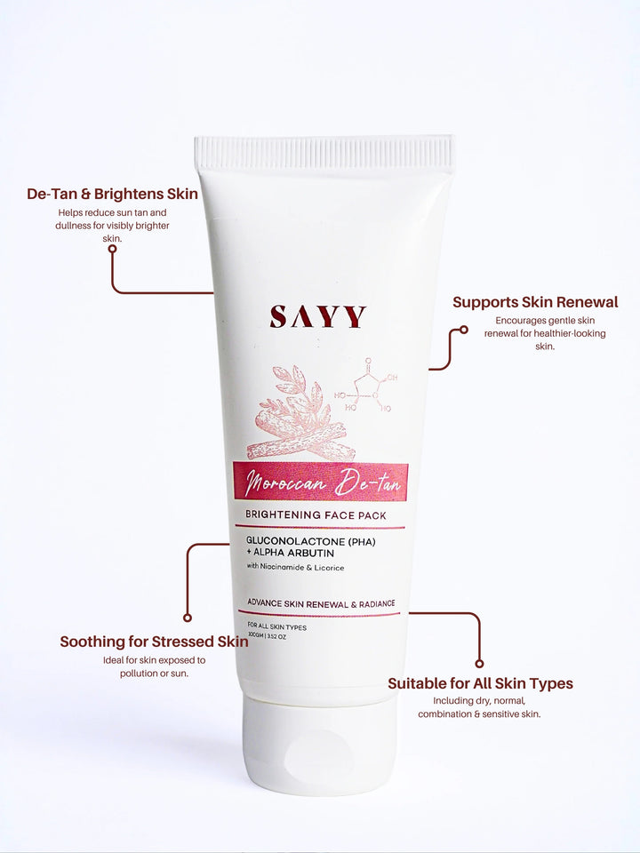 SAYY Moroccan DeTan Brightening Face Pack - 100 ml – Veeha Beauty