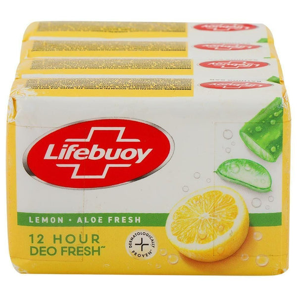Lifebuoy Soap Lemon Aloe Fresh - 120 gms(Pack of 4)