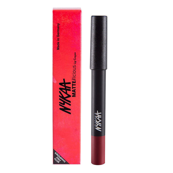 Nykaa Matten-Ilicious Lip Crayon - Perfect Plum shade 02 - 2.8 gms