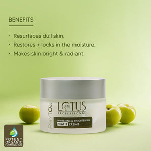 Lotus Professional Phytorx Whitening Brightening Night Creme - 50 gms