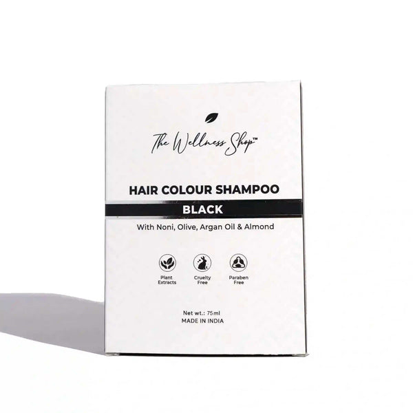 The Wellness Shop Instant Black Hair Coloring Shampoo - 75 ml
