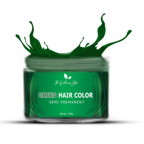 The Wellness Shop Pop Green Semi Permanent Hair Color - 100 gms