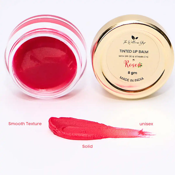 The Wellness Shop Tinted Lip Balm Rose Flavour - 8 gms