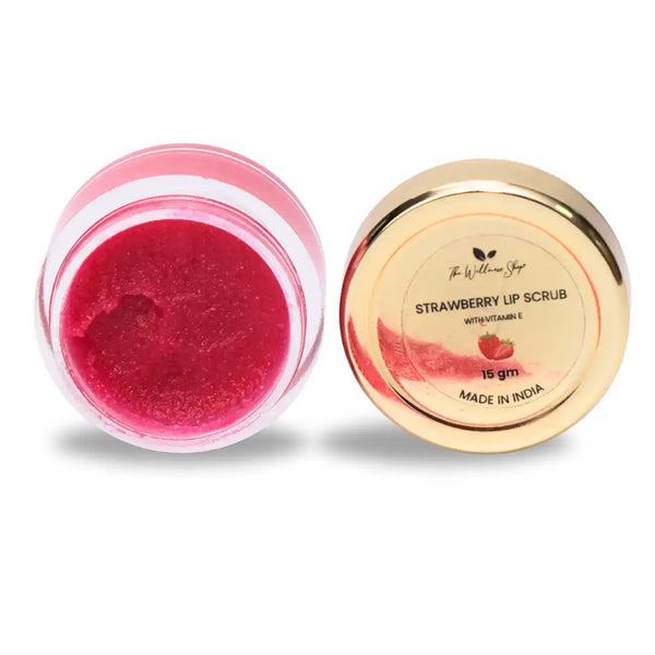 The Wellness Shop Strawberry Lip Scrub With Vitamin E - 8 gms