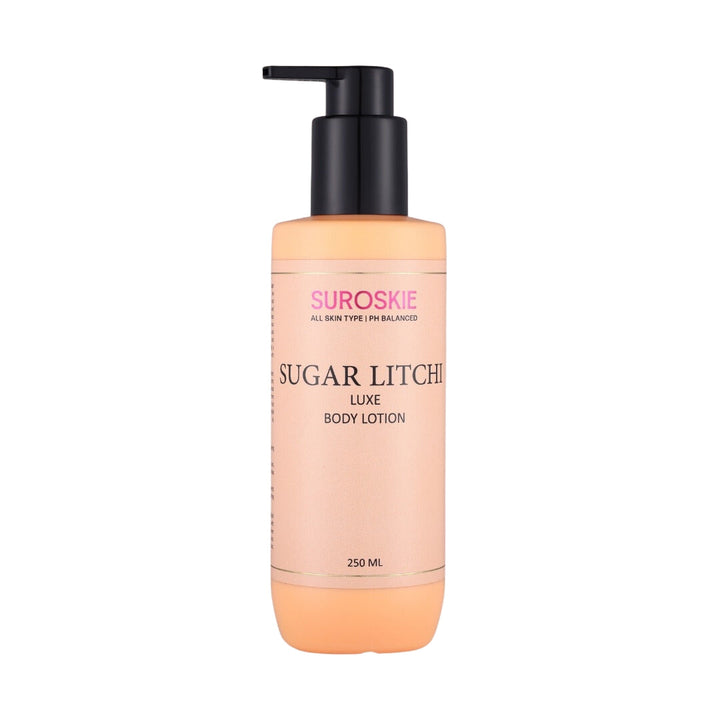 Suroskie Sugar Litchi Body Lotion with PH Balanced - Deep Hydration, Soothing & Calming, Light-Weight & Fast-Absorbing, Suitable For Both (250ML)