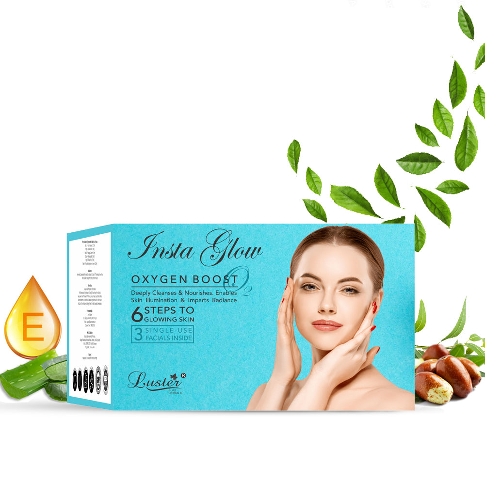 Luster Vision Kit Luster Cosmetics Insta Glow Oxygen Boost Facial Kit - 120ml – Veeha Beauty