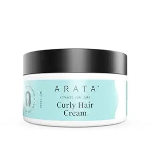 Arata Advanced Curl Care Curly Hair Cream (100 GMS) For Velvety Soft Curls | Intensive Moisture, Curl Definition & Plant-Based Styling | Abyssinian Seed Oil, Soya Protein & Shea Butter | CG Approved