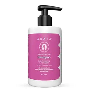 Arata Advanced Curl Care Hair Shampoo (300 ML) | For Dry & Frizzy Hair | Murumuru Butter, Evening Primrose Oil, Hibiscus Extract & Coconut Water | Cleanses & Repairs Damaged Hair | CG Approved