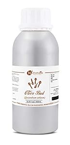 Naturalis Essence of Nature Clove Bud Essential Oil, Therapeutic Grade, for Hair Care, Acne, Healthy Teeth and Gums - 500ml