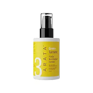 Arata Grow Turmeric Scalp Revitalizer Serum (100 ML) | Hair Growth Serum Powered By Capilia Longa– All Natural Active Ingredient